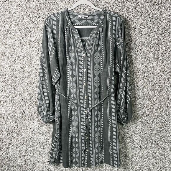 Splendid Dress Women’s Medium Freesia Linen Blend Long Sleeve Tie Waist - Picture 1 of 7